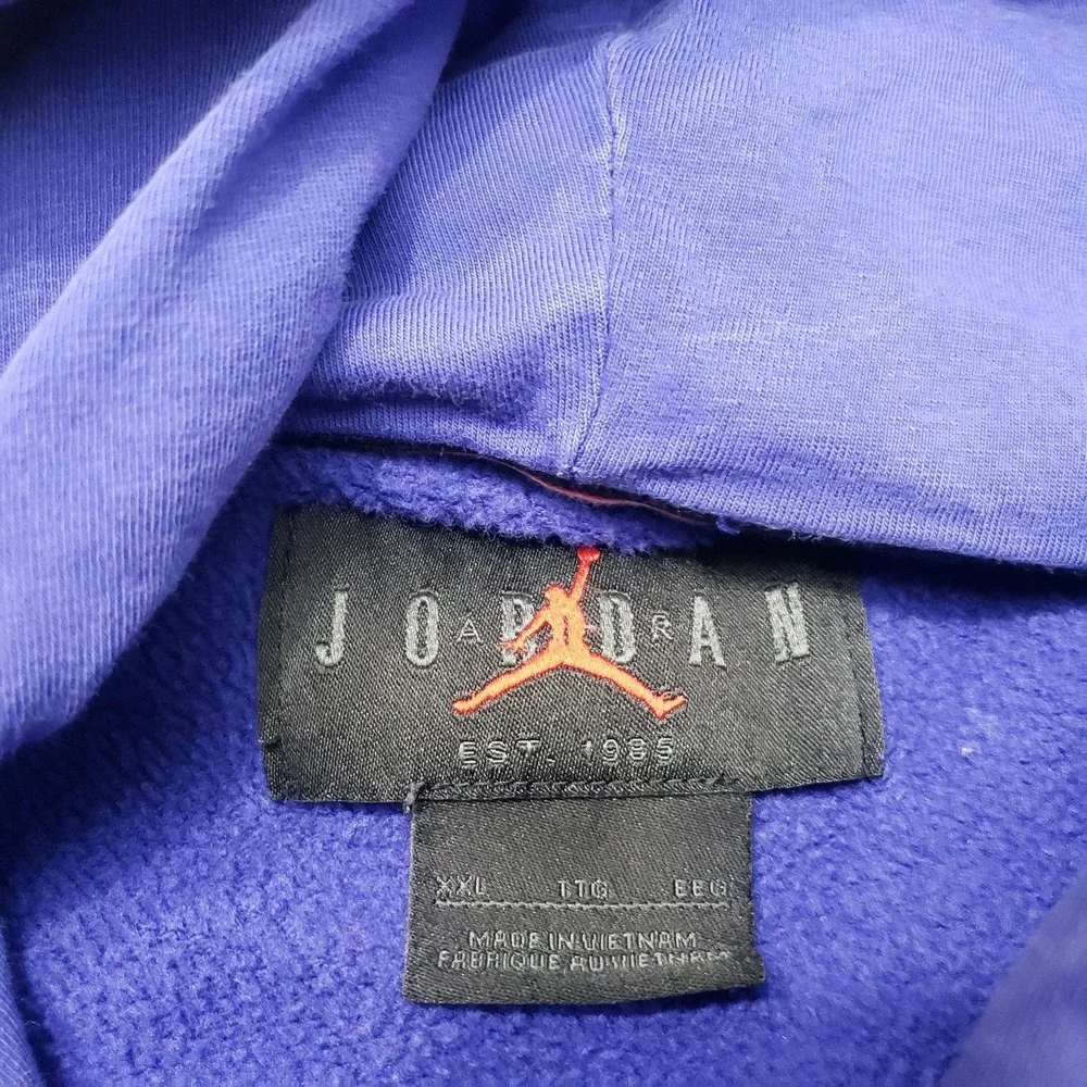 Air Jordan Sweatshirt Mens 2XL‎ Blue Pullover Hoodie Pocket Long Sleeve